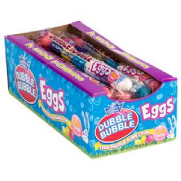 288 pieces of Easter Candy Dubble Bubble Egg Shape Bubble Gum 7pc Tube In Pdq