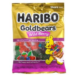 12 pieces Haribo Wild Berry Goldbears 4 Oz Peg Bag - Food & Beverage