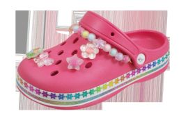 Wholesale Footwear Little Girl Gummy Charm Clog 12 P/c (11-3)