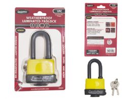 24 Pieces 60MM WEATHER PROOF LAMINATE PADLOCK LONG - Padlocks and Combination Locks