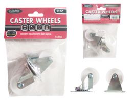 24 Pieces 2-Piece CASTER WHEELS 1.5" Diameter PLATE 1.5"X1.75" - Travel & Luggage Items
