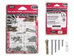 24 Pieces NUTS BOLTS WASHERS EXPANSION SCREWS - Screws Nails and Anchors