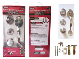 6 Pieces KEYED ENTRY DOOR KNOB HANDLE SET DEADBOLT - Hardware Miscellaneous