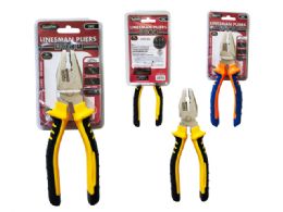 24 Pieces Linesman Pliers 8" 2 Assorted Colors - Pliers