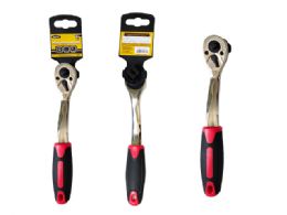 24 Pieces PEAR HEAD RATCHET 2-IN-1 8" Long 3/8" and 1/4" HEAD - Ratchets