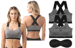 48 of Women's Pullover Removable Padded Cross Back Sports Bra M-XL