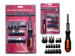 12 Pieces SCREWDRIVER 29-Piece SET RATCHETING SCREWDRIVER 8" Long - Screwdrivers and Sets
