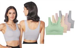 48 of Women's Second Skin Scallops Trim Racerback Bra M-XL