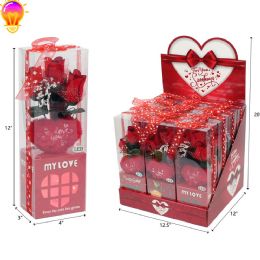 72 Pieces 12" Valentine Flower Set With Light - Light Up Toys