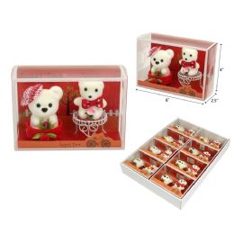 96 Pieces 6"x4" Valentine Double Bear Gift Box - Valentine Decorations