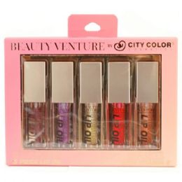 12 Wholesale Beauty Venture 5 Piece Lip Oil Set Infused With Vitamin E In Bright Tones