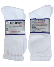 72 Wholesale Men's White Crew Socks