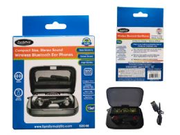 48 Pieces of WIRELESS BLUETOOTH EAR PHONES 3.35"X2.25"X1.25"