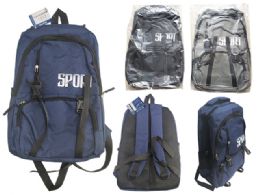 48 Pieces BACKPACK With BUCKLES 18X12X8.25" 2-CUP HOLDER 4-POCKET - Backpacks 18" or Larger