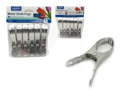 96 Pieces of CLOTH PEGS METAL 6-Piece Set 6INGS 1"X4.75X2.5"