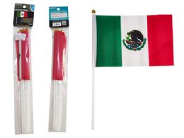 288 Wholesale 4pc Mexico Flag Small