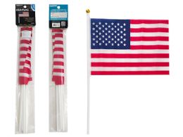 288 Wholesale 4pc USA Flag Small