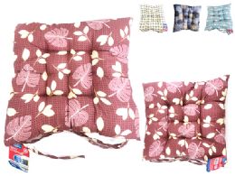 24 Pieces Seat Cushion 16X16-inch - 4 assorted design - Cushions