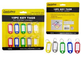 24 Pieces of 10pc Key Tags Assorted Colors 