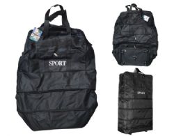 12 Pieces of Black Expandable Luggage With 5 Wheels 