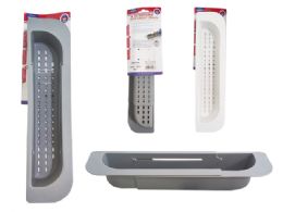 24 Wholesale EXTENDABLE SINK CADDY DRAIN BASKET WHITE GREY