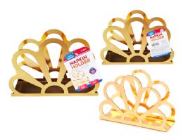 96 Pieces NAPKIN HOLDER GOLD FLO 5.3X3.7X1.6" 13.5X9.5X4CM - Napkin and Paper Towel Holders