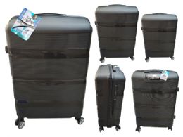 3pc Black Hard Luggage 