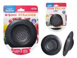 144 Pieces STRAINER BLACK Color 4.5" Diameter - Strainers & Funnels