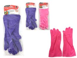 144 Wholesale GLOVES LATEX 1 PAIR MED PK PU