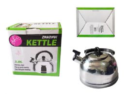 24 Wholesale TEAPOT 8" Diameter X 6.1" High 3L STAINLESS STEEL