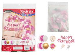 48 of 81 Pc Happy Birthday Arch Set Pink