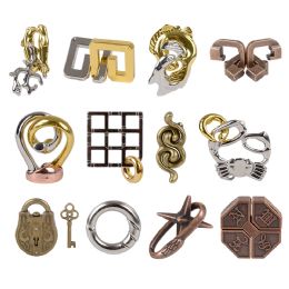 288 pieces 2" Metal Brain Teaser Puzzles 24ct - Store