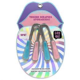 40 pieces Sayah 2 Pack Easy Blue Stainless Steel Tongue Scraper Set - Personal Care Items