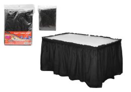 96 of Table Skirt With Adhesive Strip Black 