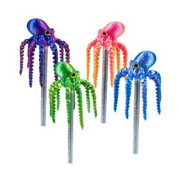 144 pieces 3d Printed Octopus Pencil Topper      12/box - Pencil Grippers / Toppers