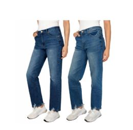24 Pieces of Women's Straight Leg Blue Fade Jeans