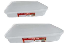 24 Wholesale STORAGE BOX 5L 169OZ 12.2"X8.6"X4" CLEAR