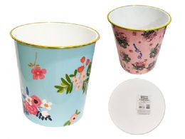48 Pieces Trash Can 9.75-inch Diameter X10-inch High Printed - Waste Basket