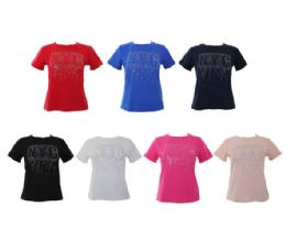 24 Pieces of Womens Tops Happy Bear Print Asst Sizes S/m