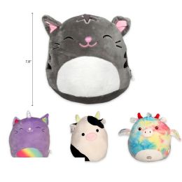 48 Wholesale 8" PLUSH SQUISH ANIMAL