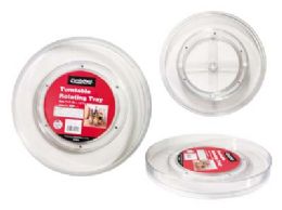 12 Pieces TURNTABLE ROTATING TRAY 11.5" Diameter X1.5" High - Plastic Serving Ware