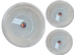 12 Pieces BASIN 23.2" Diameter X 9" WHITE Color 59D X 23CM - Buckets & Basins