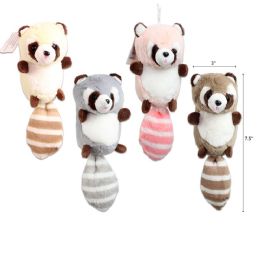 240 Wholesale 3"x7.5" Raccoon Plush Keychain