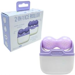 15 pieces Beauty Md 2 In 1 Soothing Ice Roller For Face And Body In Purple - Skin Care