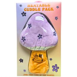 6 pieces Cuddle Pack Menstruation Heatable Plush In Pink Mushroom Design - Feminine Care