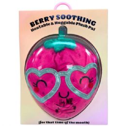 6 pieces Berry Soothing Menstruation Heatable Plush In Strawberry Design - Feminine Care
