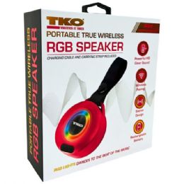 6 pieces Tko Portable Straped Bluetooth Speaker In Red - Speakers and Microphones