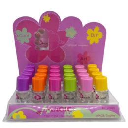 72 Wholesale Mini Clear Nail Polish In Countertop Display