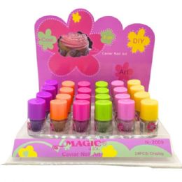 72 Wholesale Mini Caviar Art Nail Polish In Countertop Display