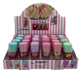 72 Wholesale Mini Berry Shades Nail Polish In Countertop Display